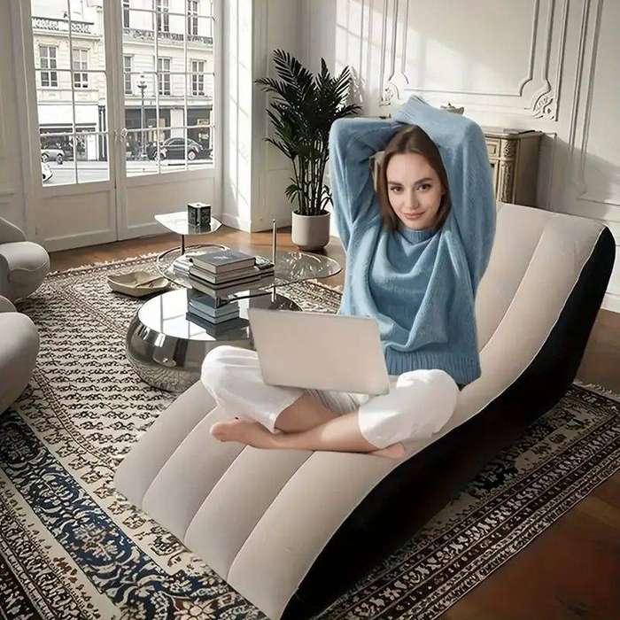 JUNIOR TRANDING /NEW FLOCKED SOFA LOUNGE INFLATABLE