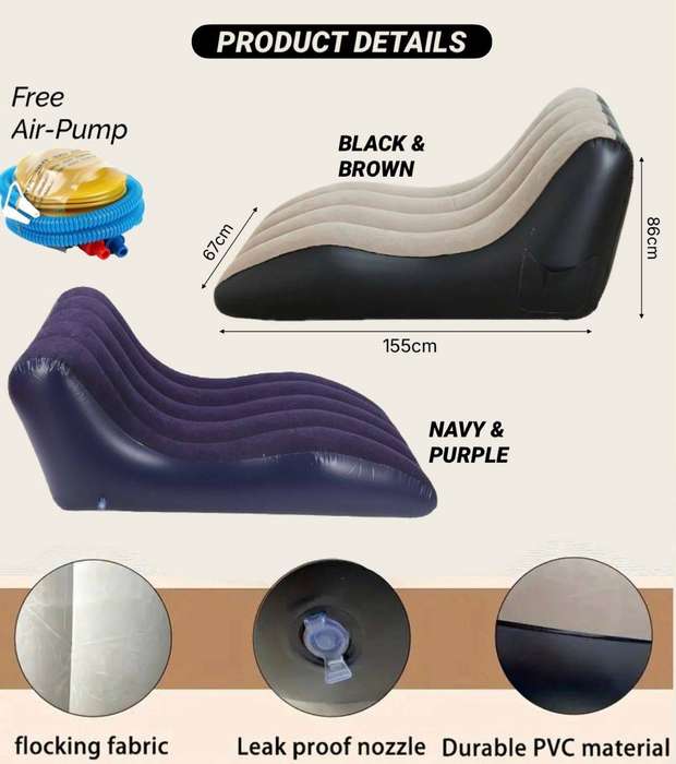 JUNIOR TRANDING /NEW FLOCKED SOFA LOUNGE INFLATABLE