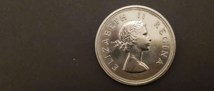 1958 South Africa 5 Shillings  Queen Elizabeth II