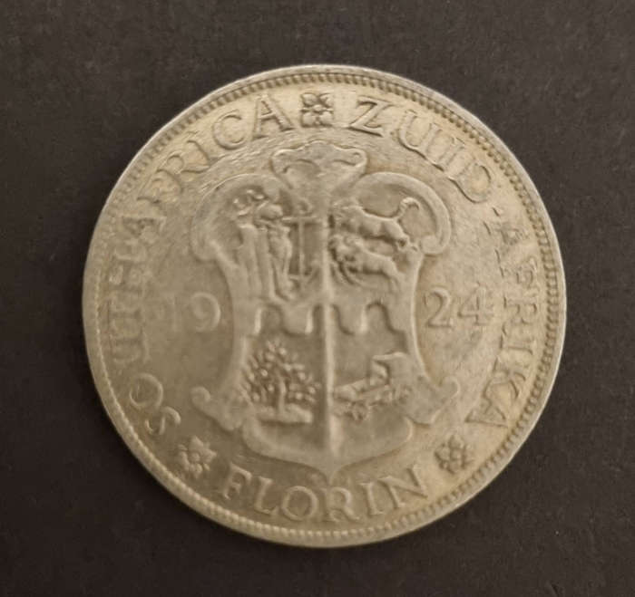 1924 South African florin coin