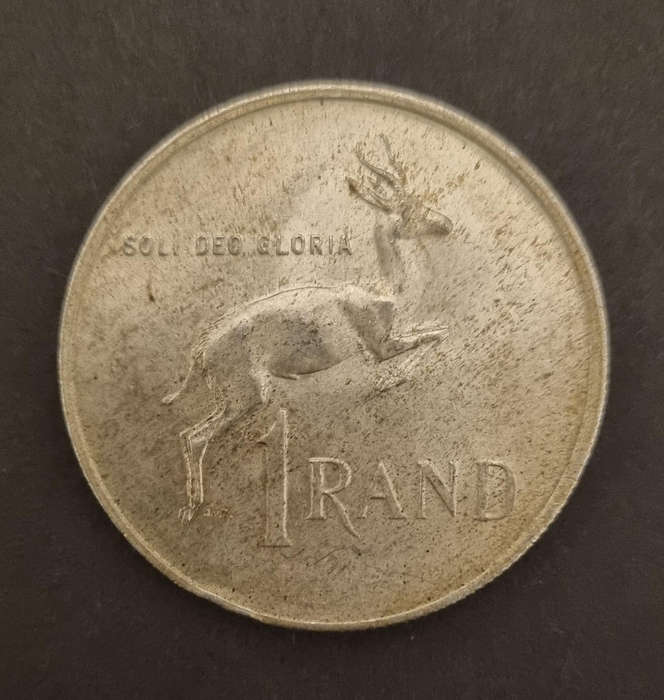 1967 Suid-Afrika 1 Rand Afrikaans Coin