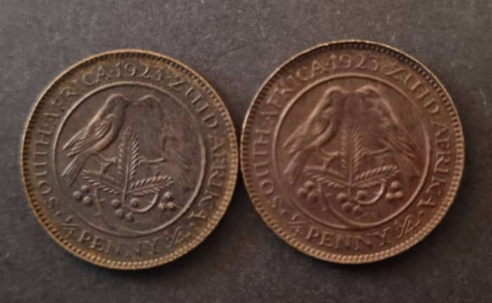 2 × 1923 ¼ penny Coins