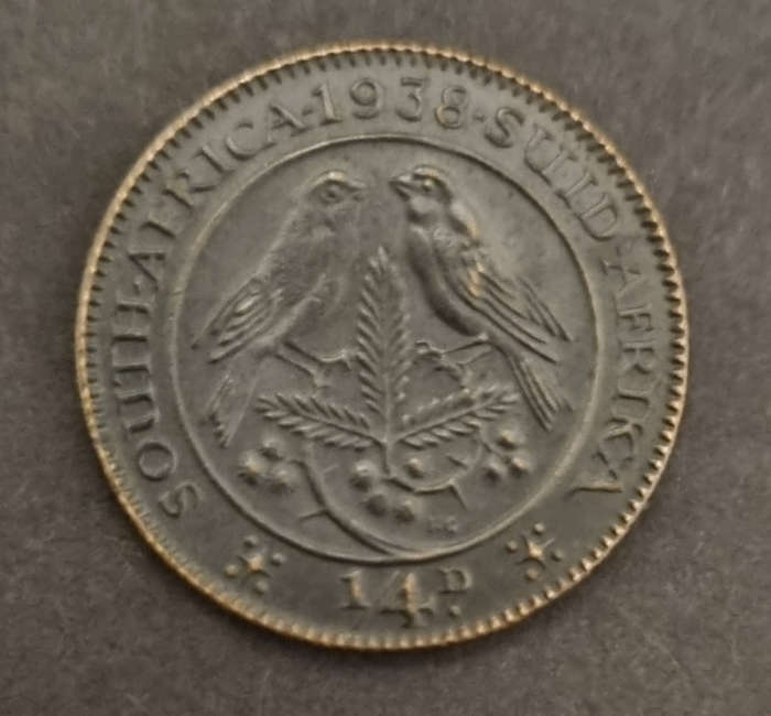 1938 South Africa 1/4 Penny