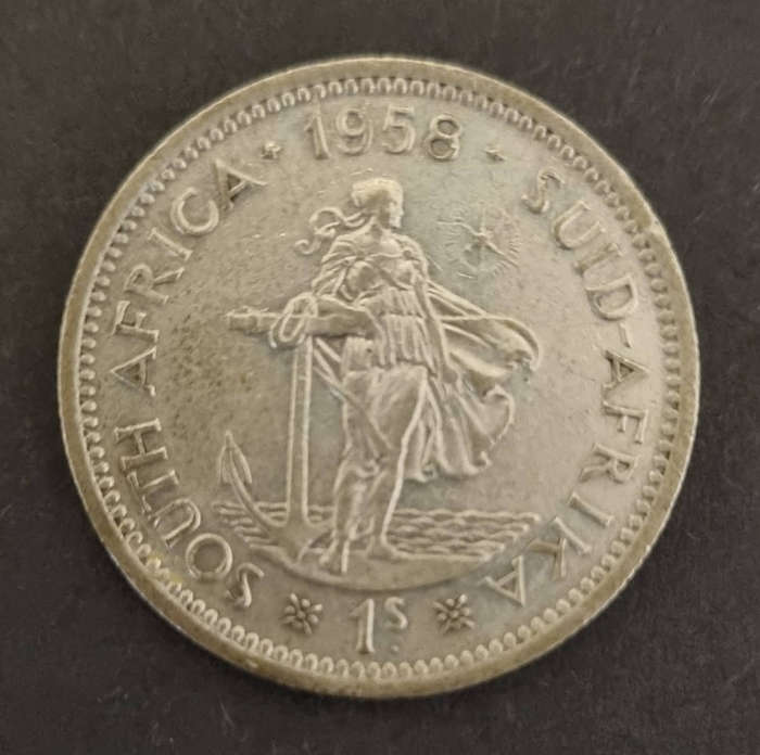 1958 Queen Elizabeth II- 1 shilling coin