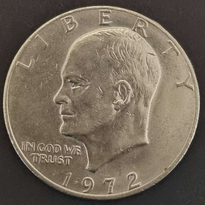 1972 Eisenhower Dollar  United States $1 Coin  Historic Collectible