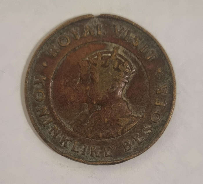 Rare 1947 South Africa Royal Visit 1 Penny  Historical Commemorative Coin