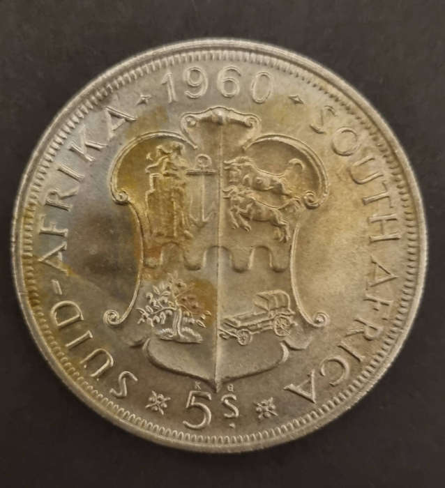 1960 5 shilling coin