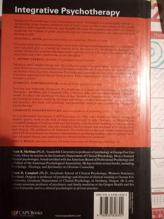 Integrative Psychotherapy toward a comprehensive Christian Approach