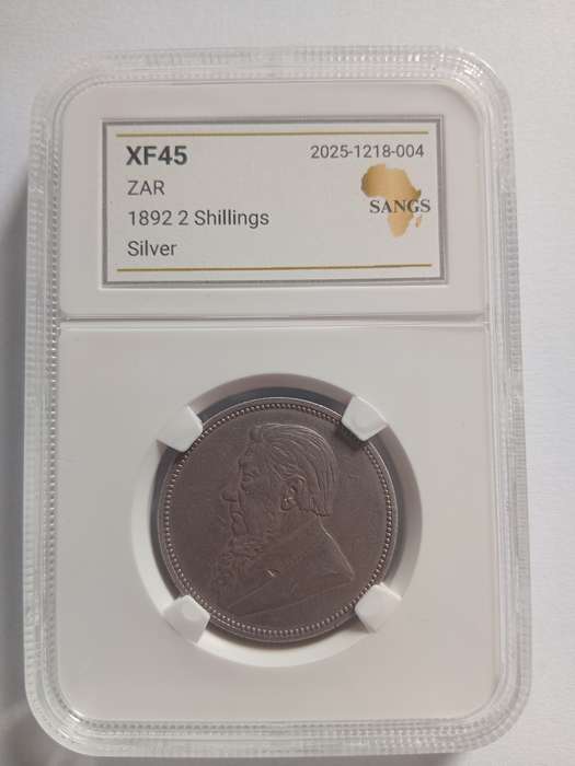 2 Shilling 1892 XF45 SANGS