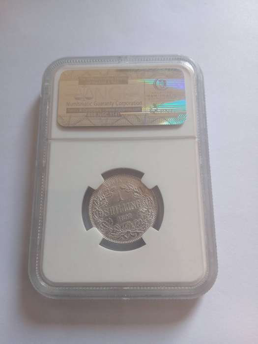 1897 1 Shilling NGC