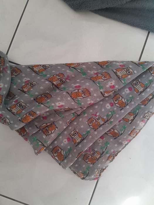 Ladies Scarf - Multicolour - Owl design print