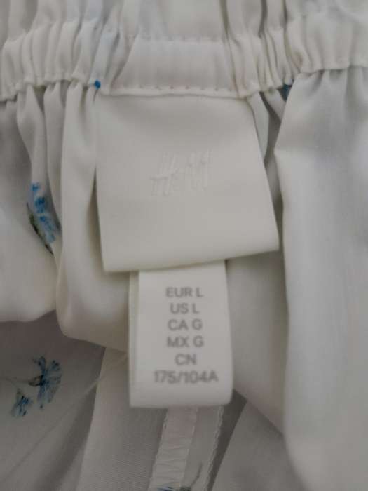 Summer cotton dress white with blue flowers. Large. New. H&M.