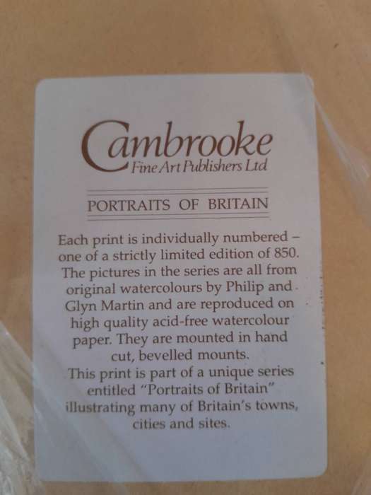 Cambrooke Portraits of Brittain framed signed print - Pristine condition - 235/800