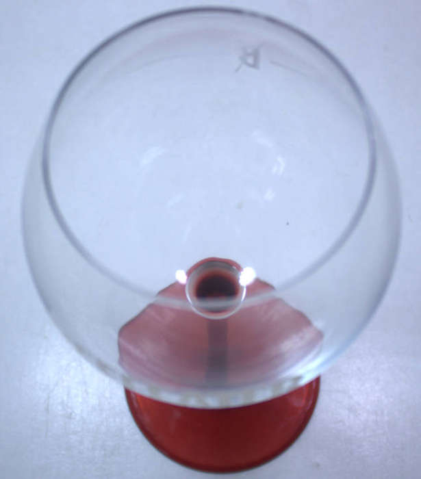 Large Beefeater With Red Stem Cocktail Glass Balloon Style