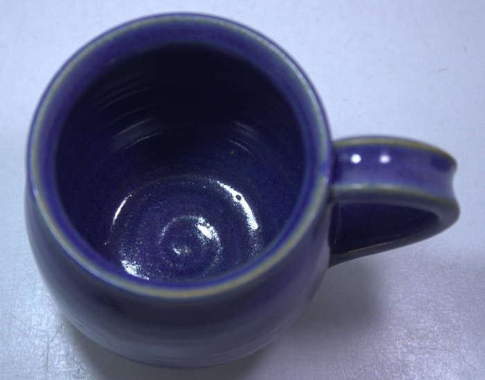 4 x Blue Stoneware Coffee Mugs