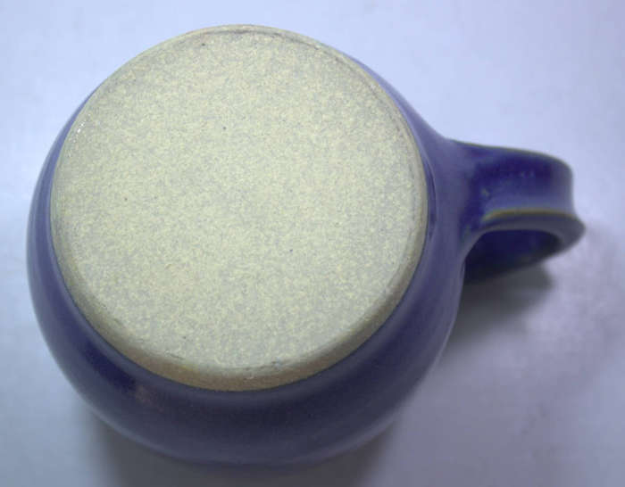 4 x Blue Stoneware Coffee Mugs