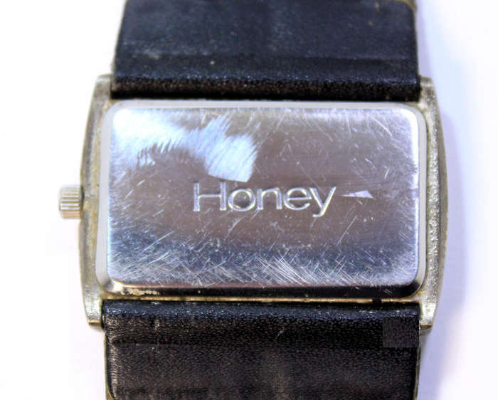 Honey Wide Face Wide Leather Strap Ladies Wristwatch