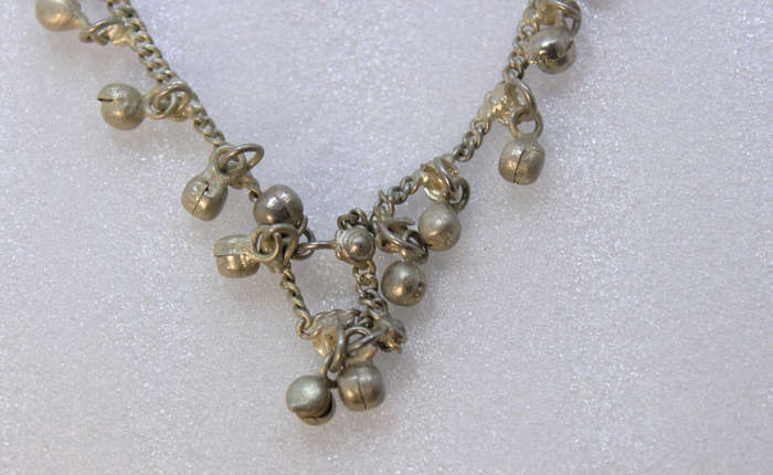 Vintage Style Ladies Bracelet With Small Round Ball Charms