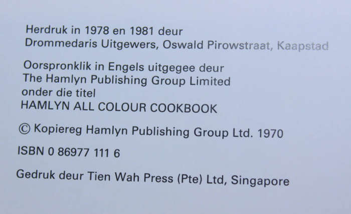 Classic Die Nuwe Kookboek In Kleur by Herna De Villiers Hardcover Cookbook