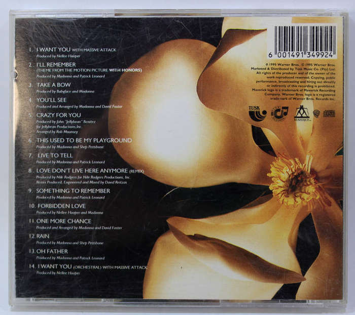 Madonna Something To Remember CD