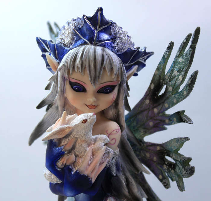 Amy Brown Faery Statuette Figurine "Rebel Holding a White Hare"