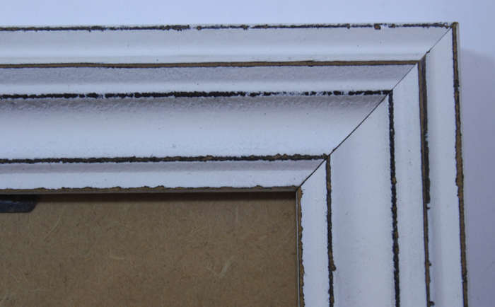Three Various Sized White Photo Frames With Stands