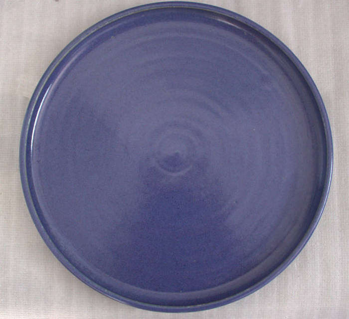2 x Large Blue 30.0cm Stoneware Pizza Plates