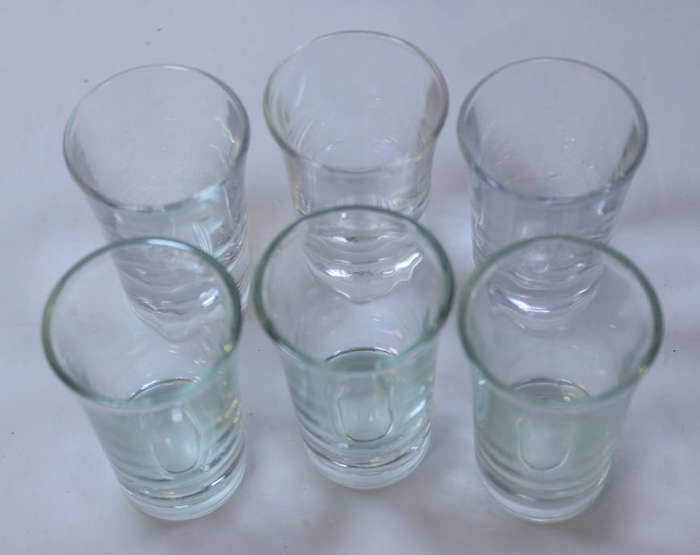 Set Of 6 Heavy Base Glass 30ml Tequila Shot Glasses