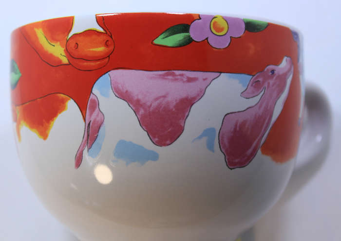 Large Soup Bowl and Matching Side Plate, Farmyard Animals Pattern by Century Stoneware