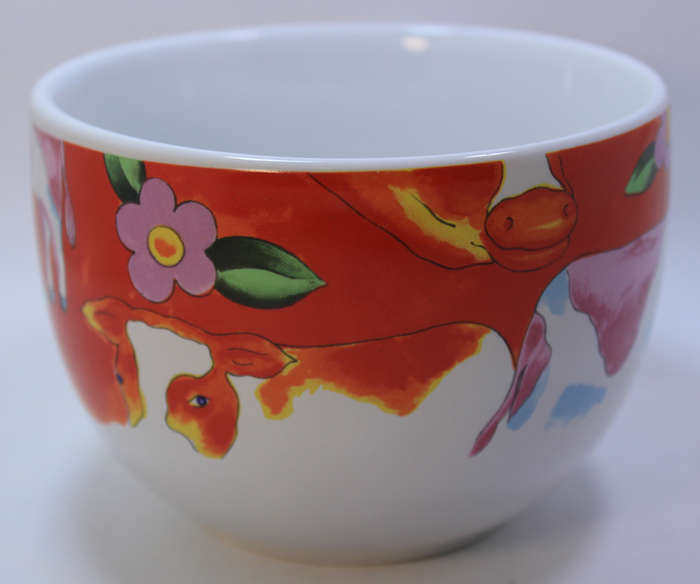 Large Soup Bowl and Matching Side Plate, Farmyard Animals Pattern by Century Stoneware