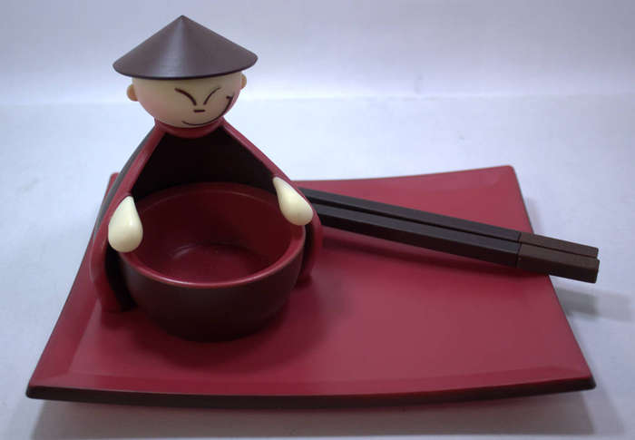 2 x Jo!e Sushi Bowl and Underplates with Chopsticks for Childrens Playtime