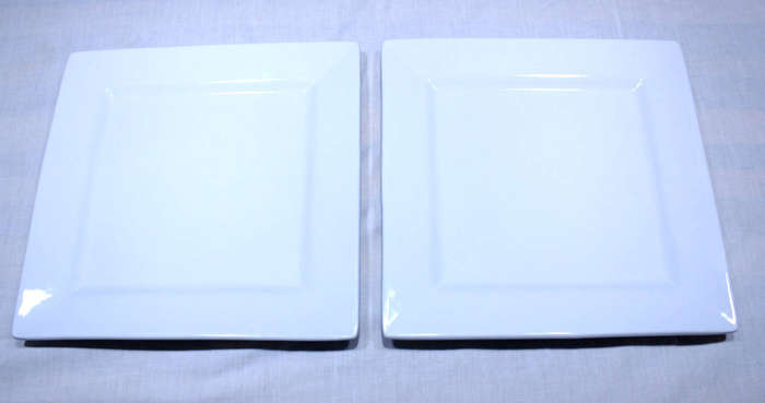 Brilliant White Porcelain Dinner Set For Two, Seven Pieces