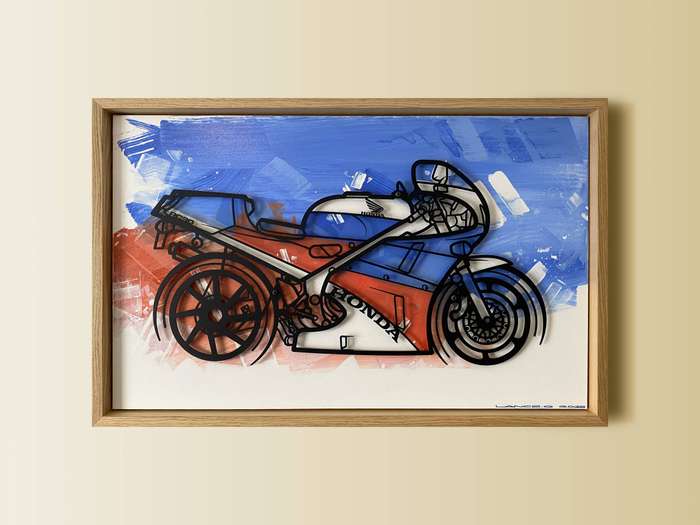 1990 Honda RC30 Motorcycle Wall Art