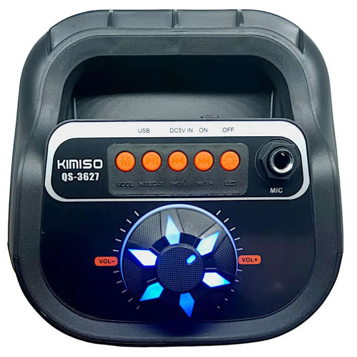 Kimiso QS-3627 LED Bluetooth Portable Party Speaker  Mic Input
