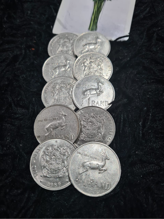 10 X R1 CIRCULATED R1 COINS