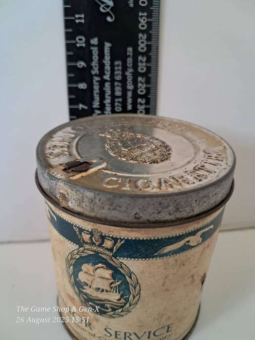 Vintage Senior Srvice Cigarettes tin & Flash Wax Depilatory