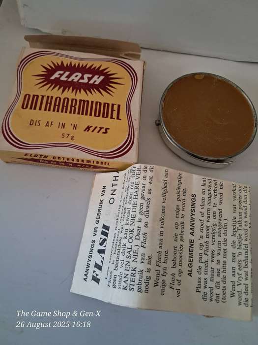 Vintage Senior Srvice Cigarettes tin & Flash Wax Depilatory