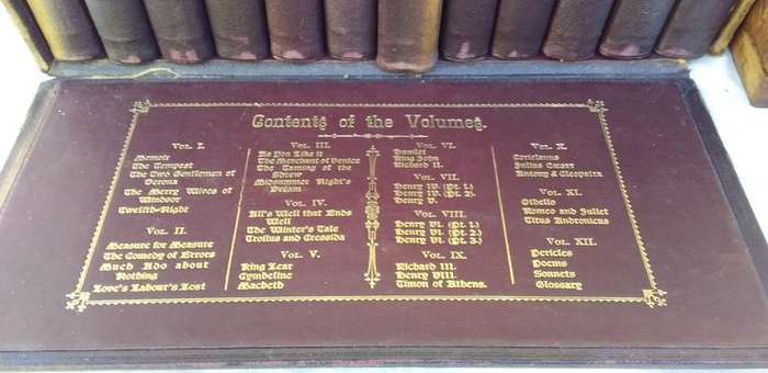 (1899 - 1900) Full set of 12 "Miniature" The Bedford Eddition" The works of William Shakespeare"
