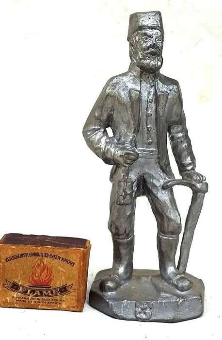 Vintage Solid lead Cas Figure of a Russian miner