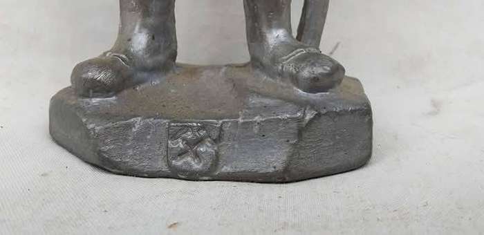 Vintage Solid lead Cas Figure of a Russian miner