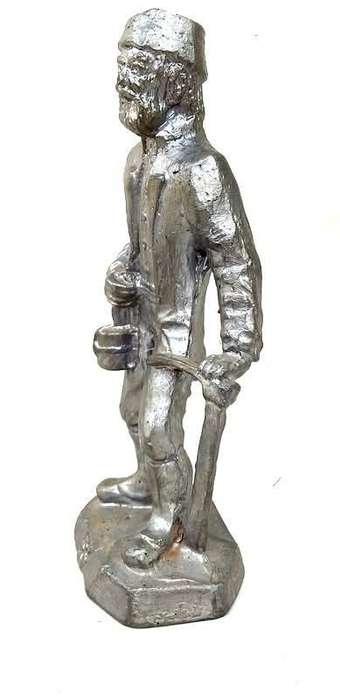 Vintage Solid lead Cas Figure of a Russian miner