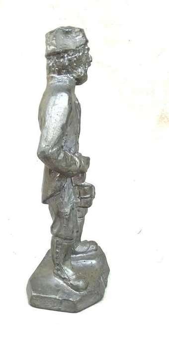 Vintage Solid lead Cas Figure of a Russian miner