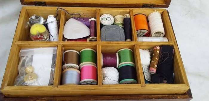 Vintage 1950's 2 tier Sewing Box