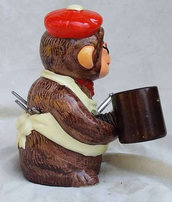 Ceramic Monkey Themed Nut cracker stand
