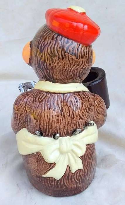 Ceramic Monkey Themed Nut cracker stand
