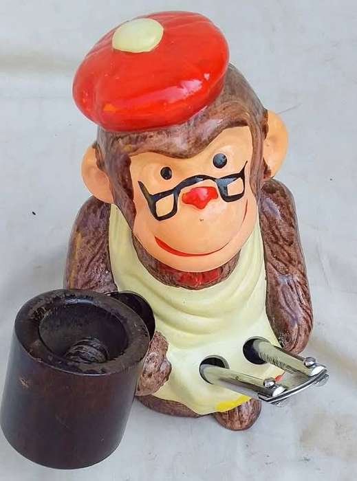 Ceramic Monkey Themed Nut cracker stand