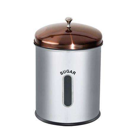 5L Stainless Steel Storage Canister with Rose Gold Lid  Sugar Container (Continental Homeware)