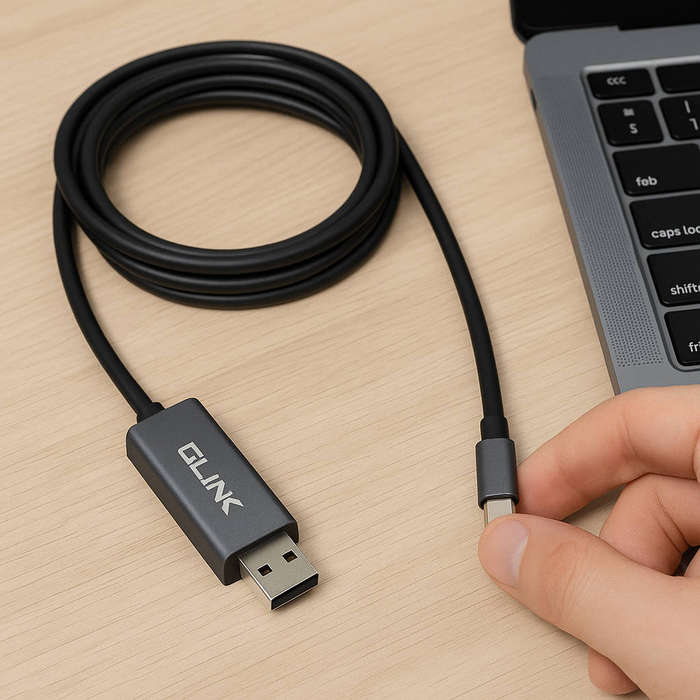 USB-C to DisplayPort 1.8m Cable - 4K UHD Video Adapter for Monitors-GLINK