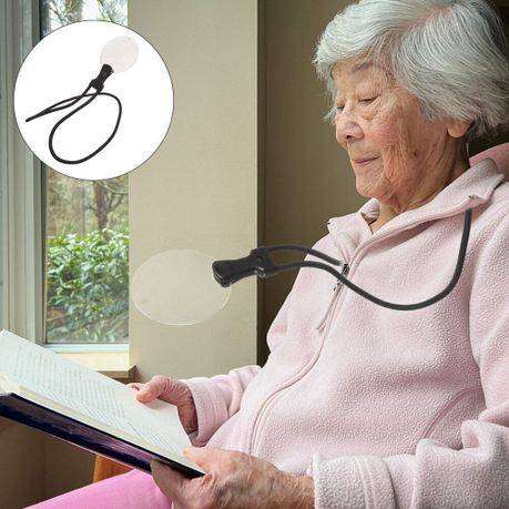 Hands-Free Neck Hanging Magnifier with Flexible Gooseneck for Reading & Crafts
