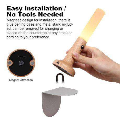 Motion Sensor Night Light - Rechargeable Magnetic LED Wall Lamp for Bedroom